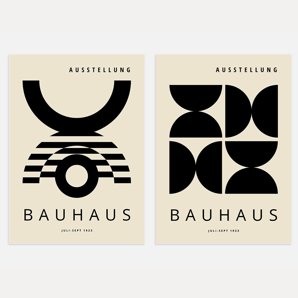Bauhaus Formas negras – Set de 2 pósteres
