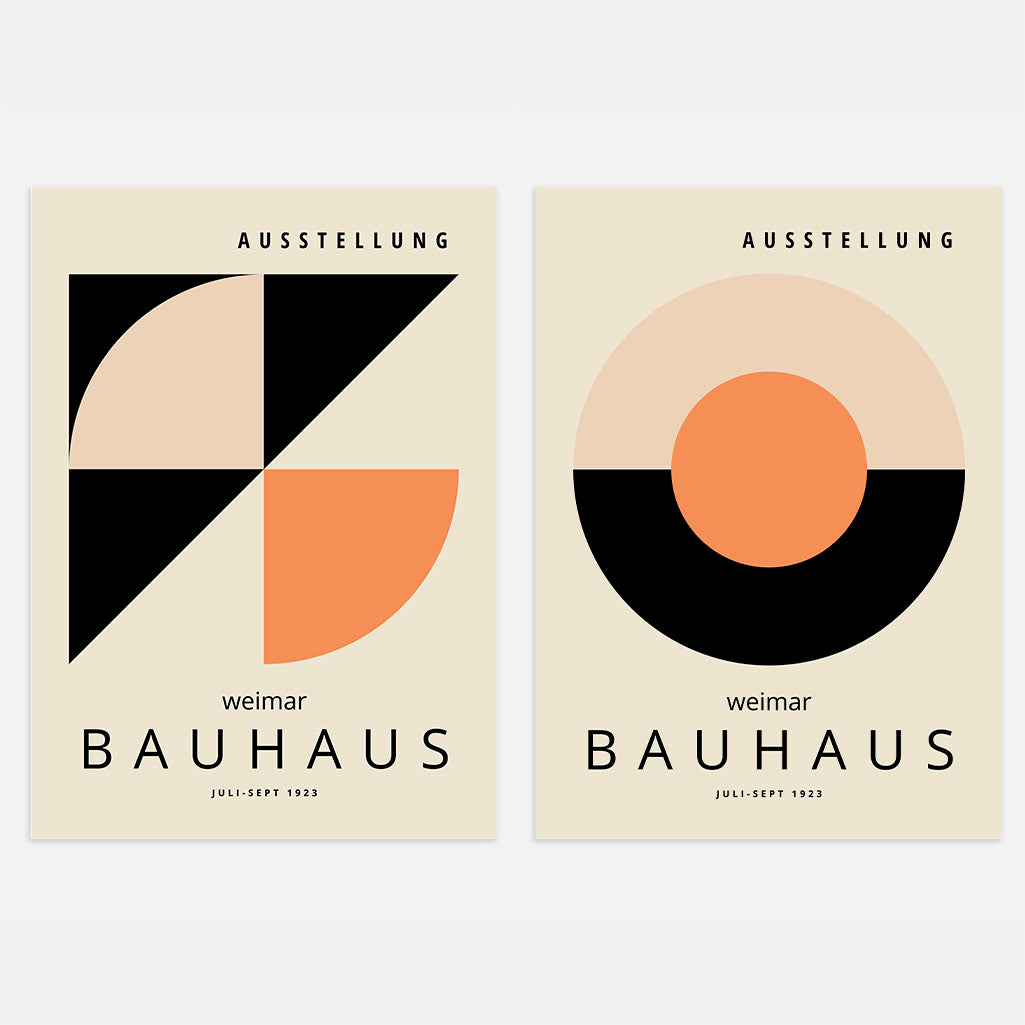 Bauhaus Terracota – Set de 2 pósteres