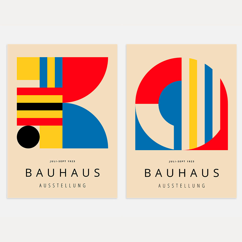Bauhaus Colores primarios – Set de 2 pósteres