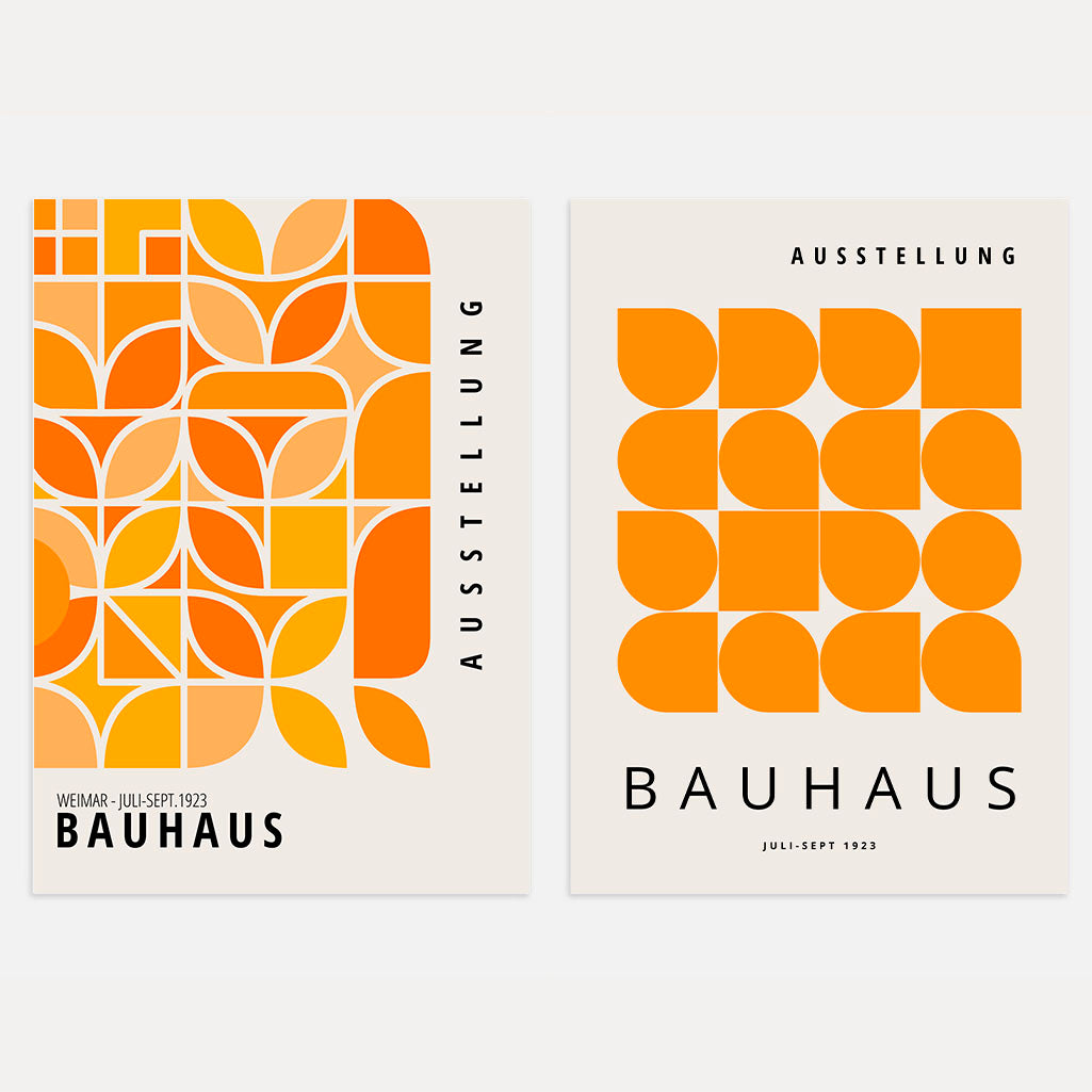 Bauhaus Naranja – Set de 2 pósteres
