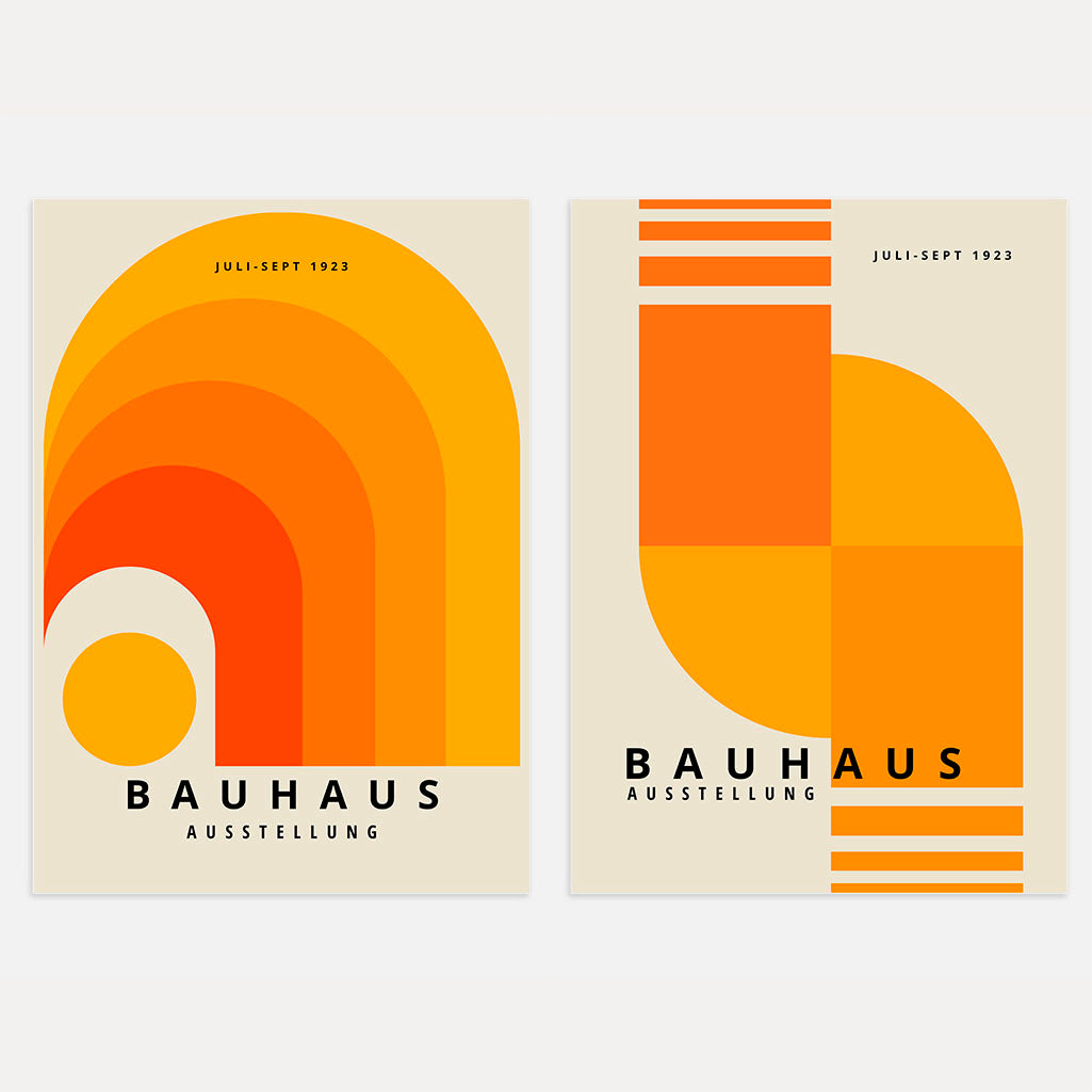 Bauhaus Energía Naranja – Set De 2 Pósteres