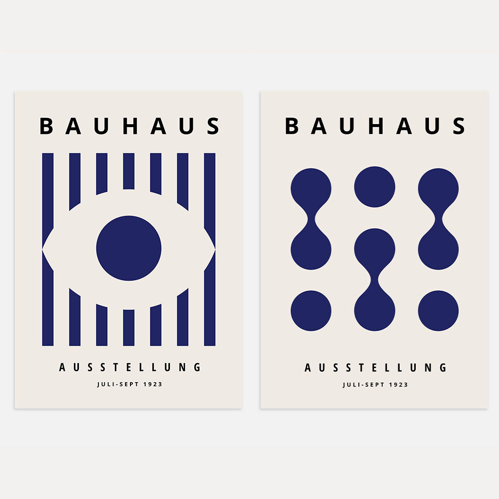 Bauhaus Azul profundo – Set de 2 pósteres