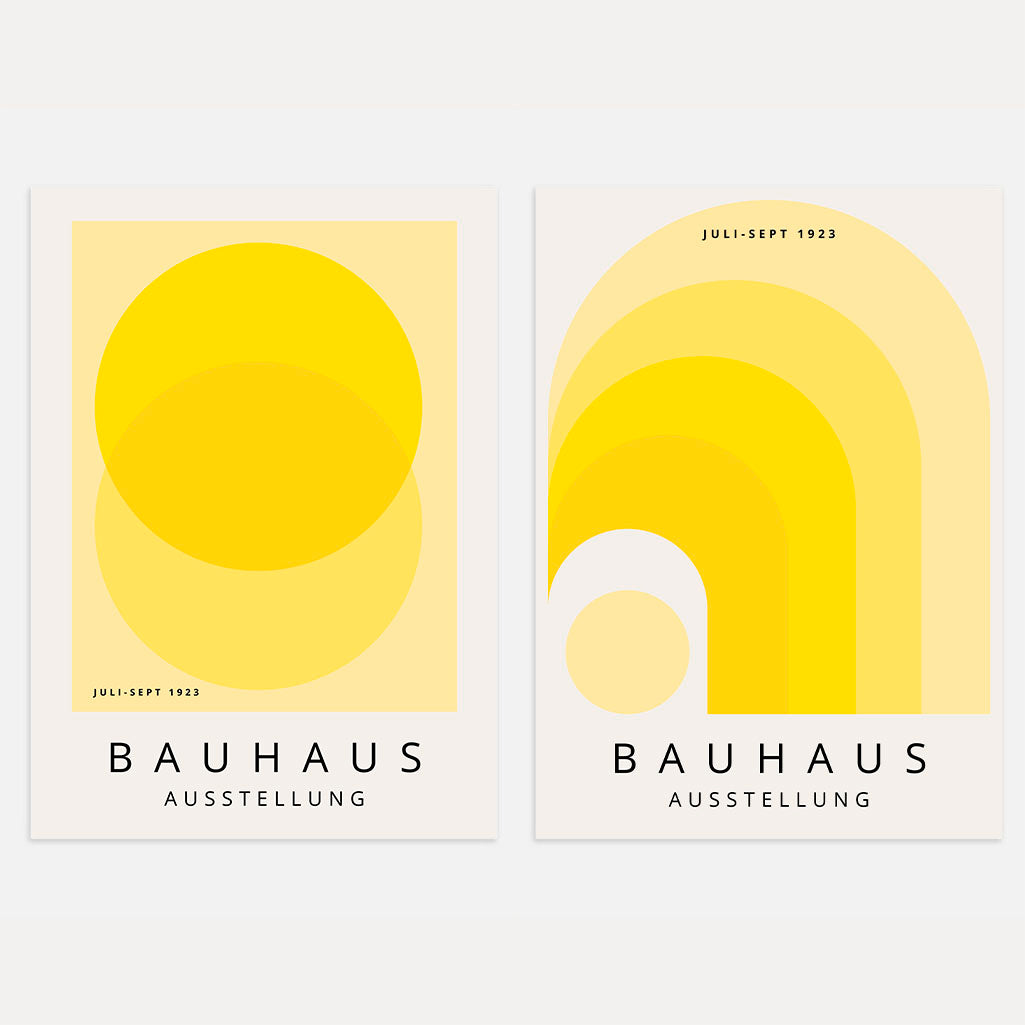 Bauhaus Amarillo Resplandor – Set de 2 pósteres