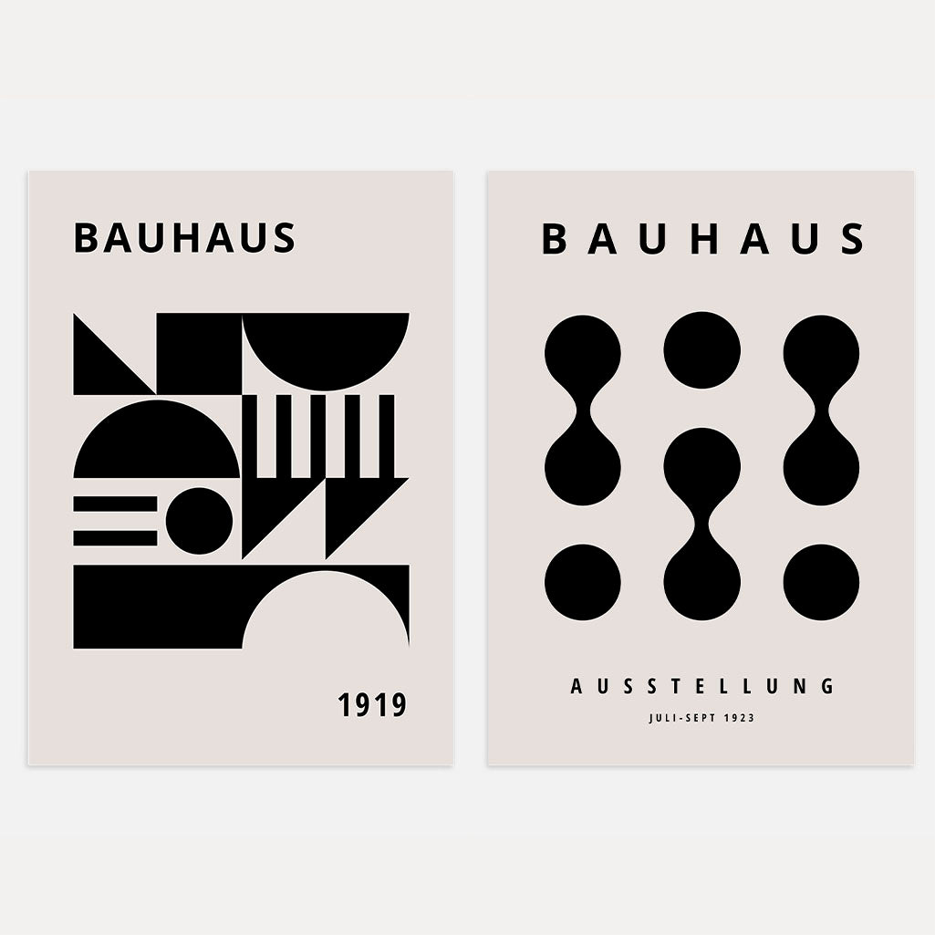 Bauhaus Amarillo Negro – Set de 2 pósteres