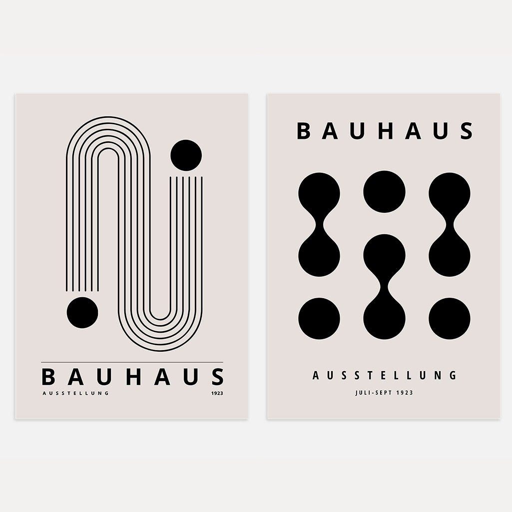 Bauhaus Formas Negras – Set De 2 Pósteres