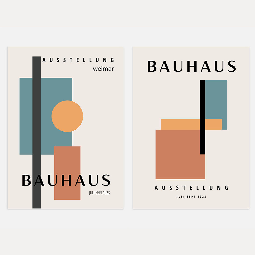 Bauhaus Formas Color – Set de 2 pósteres
