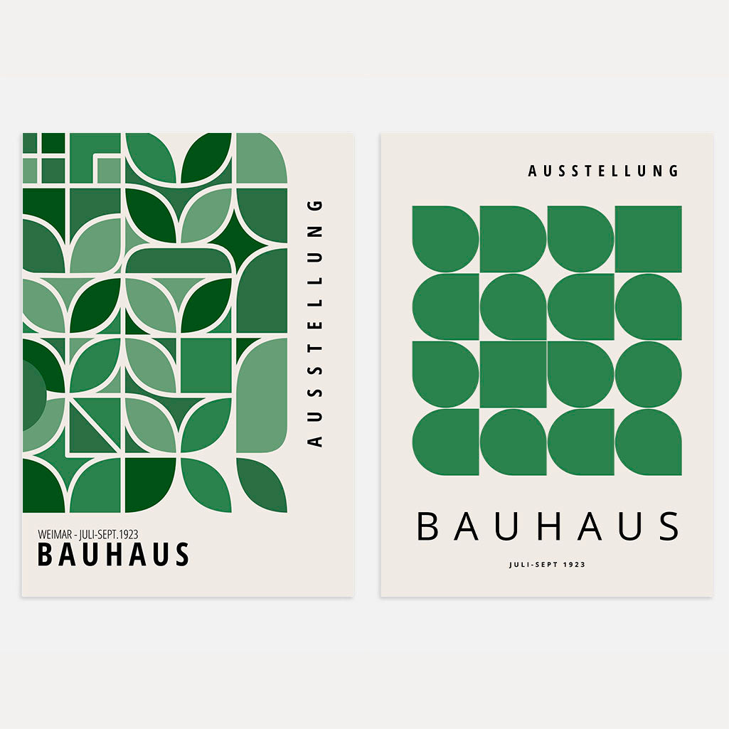 Bauhaus Verde – Set de 2 pósteres