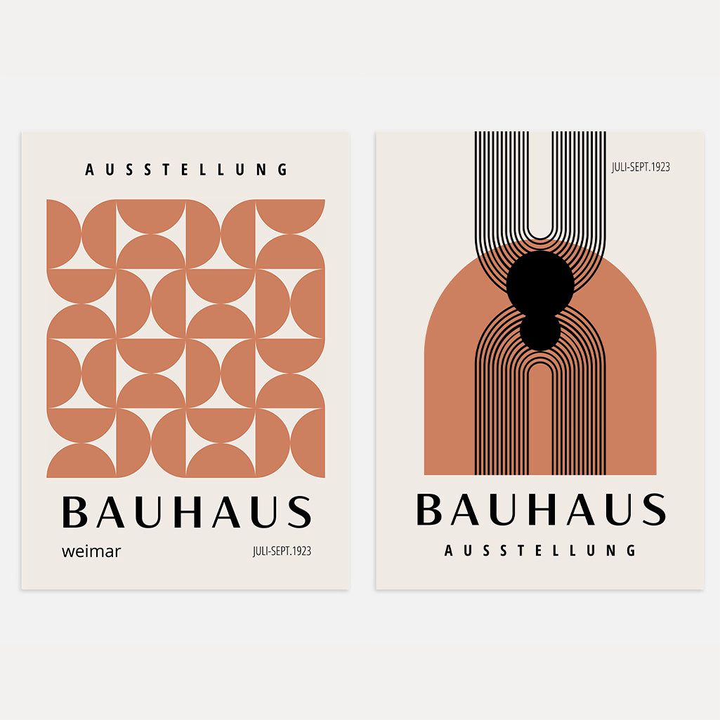 Dúo Geométrico Bauhaus – Set de 2 pósteres
