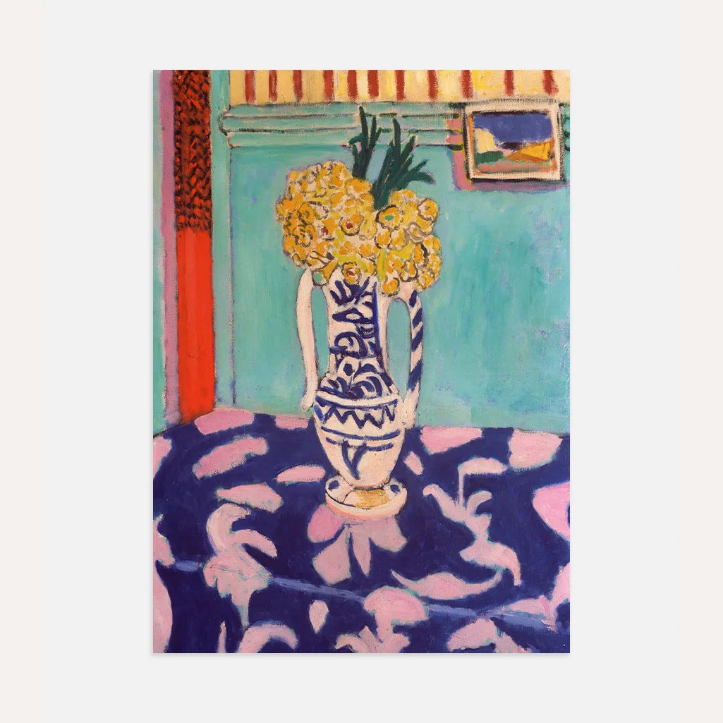 Henri Matisse Póster – Naturaleza muerta con mantel azul