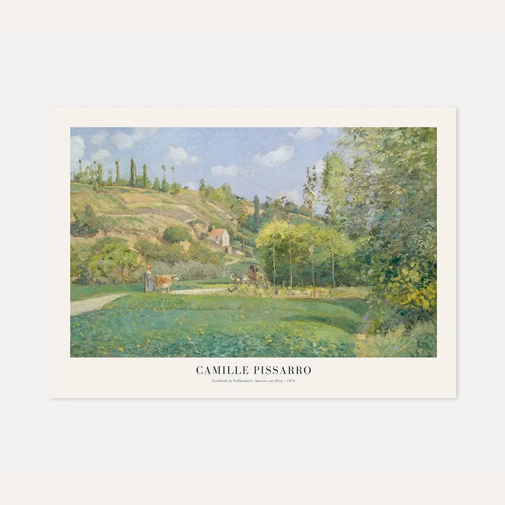 Camille Pissarro – Vaquera en Valhermeil Póster