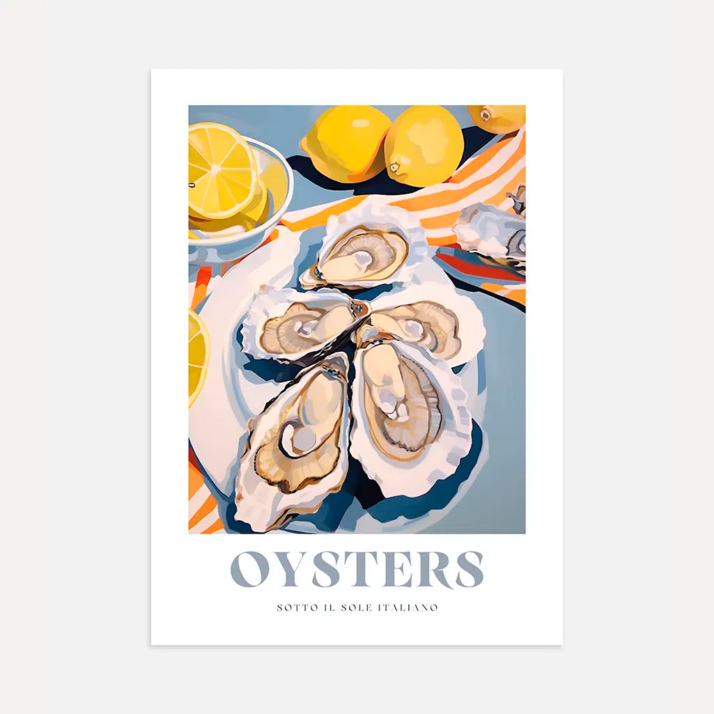 Póster Ostras-Cítricos