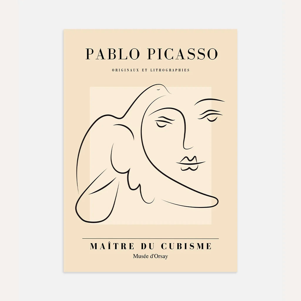 Póster inspirado en Pablo Picasso – Mirada serena