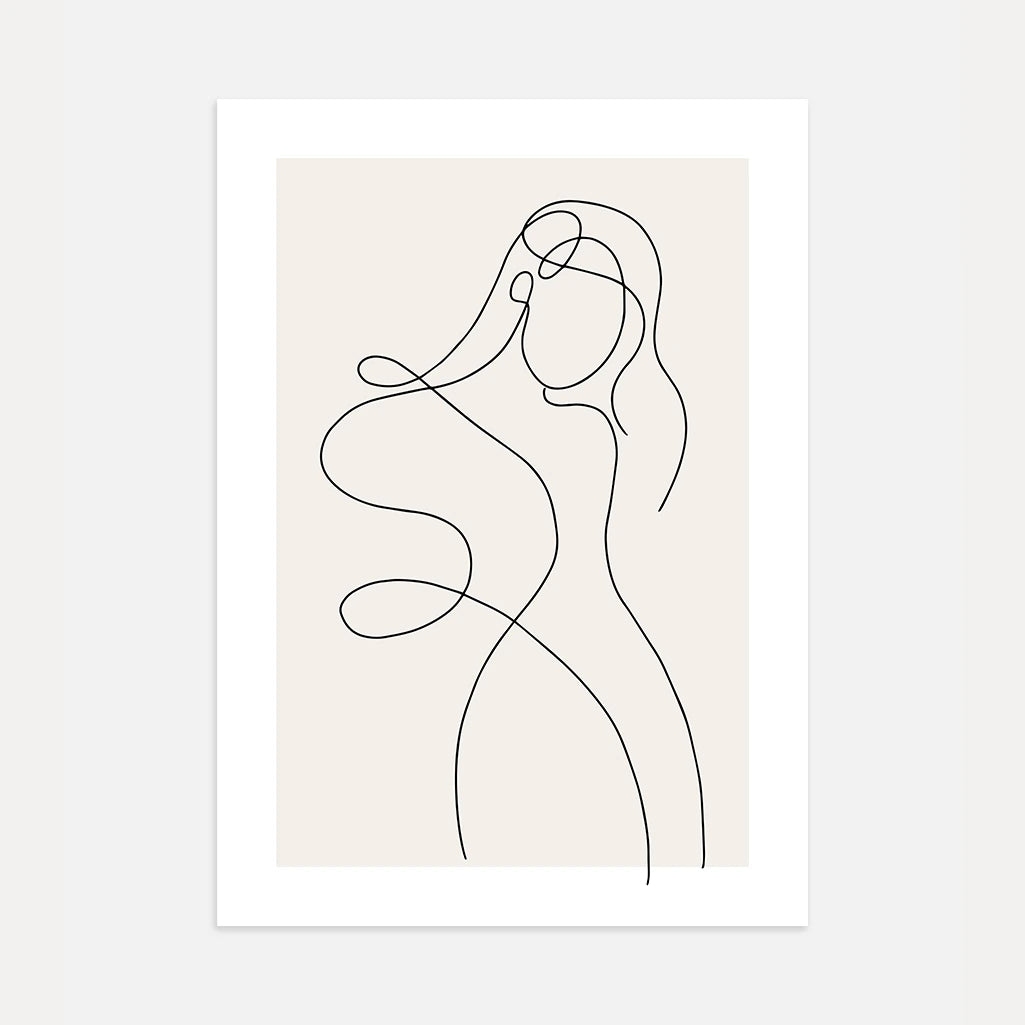 Póster – Danza de líneas femeninas