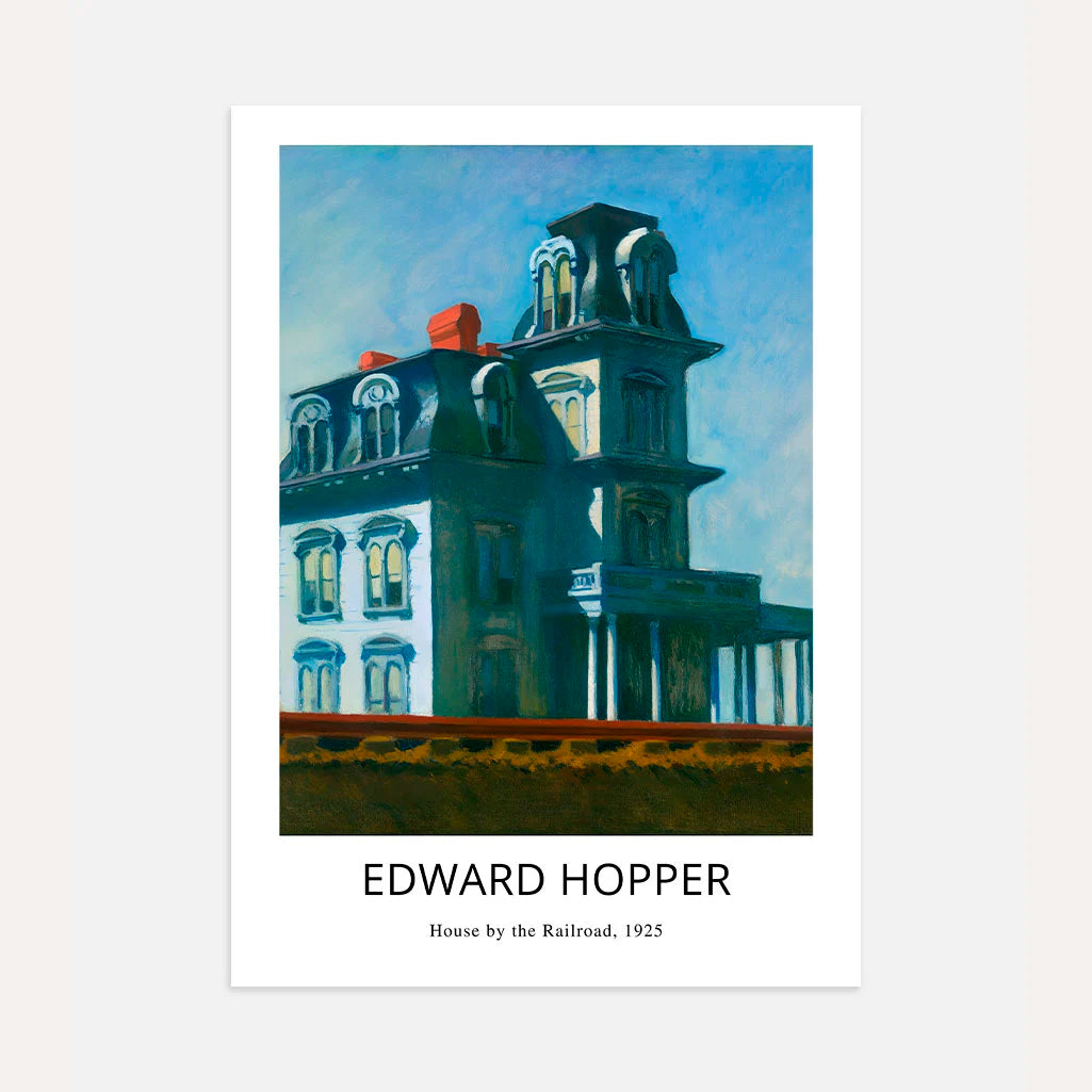 Póster Edward Hopper – Casa junto a la vía del tren