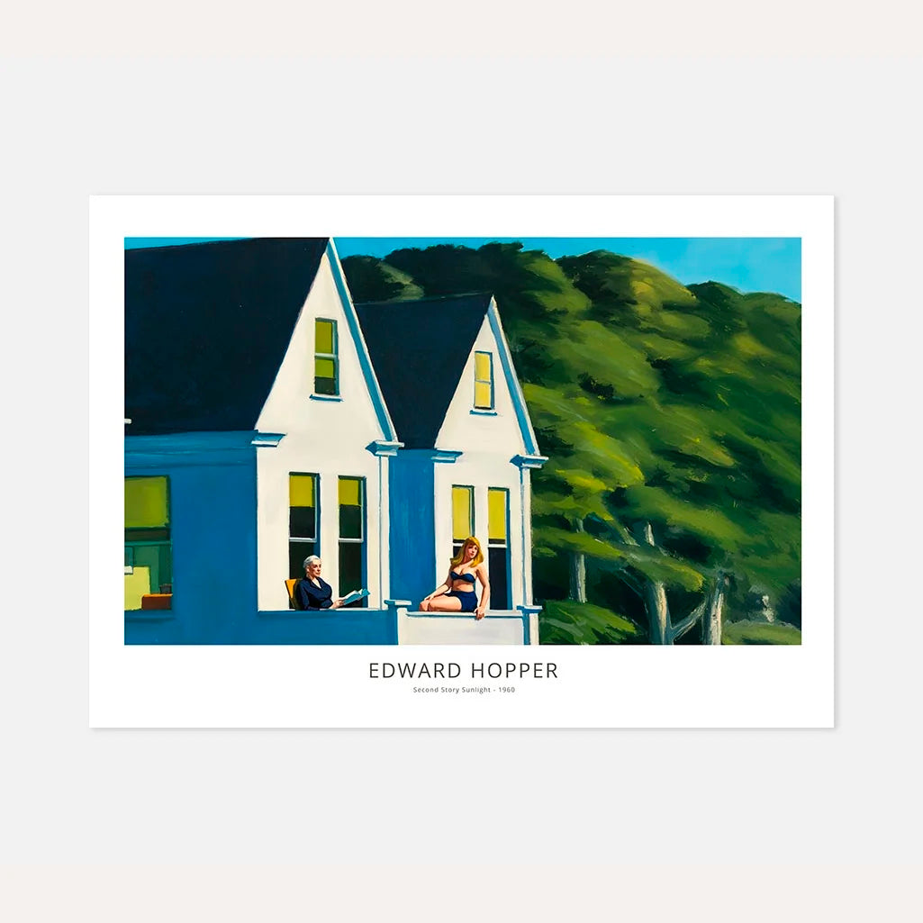 Póster Edward Hopper – Luz solar en el segundo piso 1960