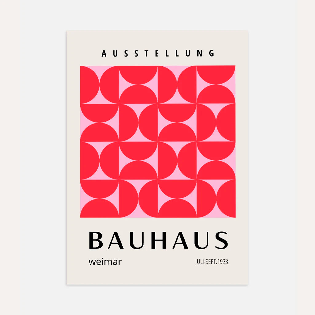 Bauhaus Rojo Rosa Póster