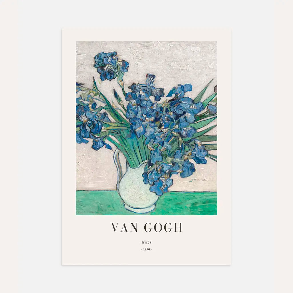 Vincent van Gogh – Iris azules en un jarrón Póster