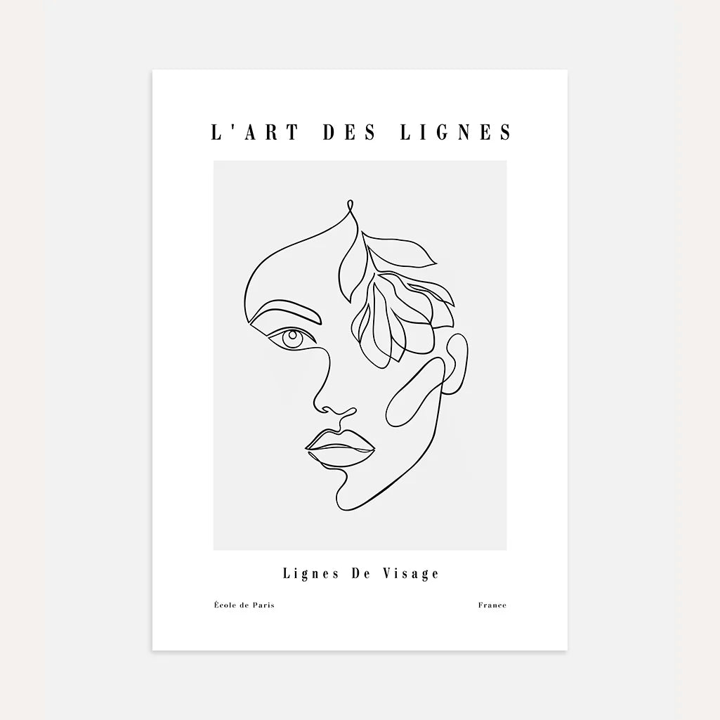 Póster – Rostro con hoja