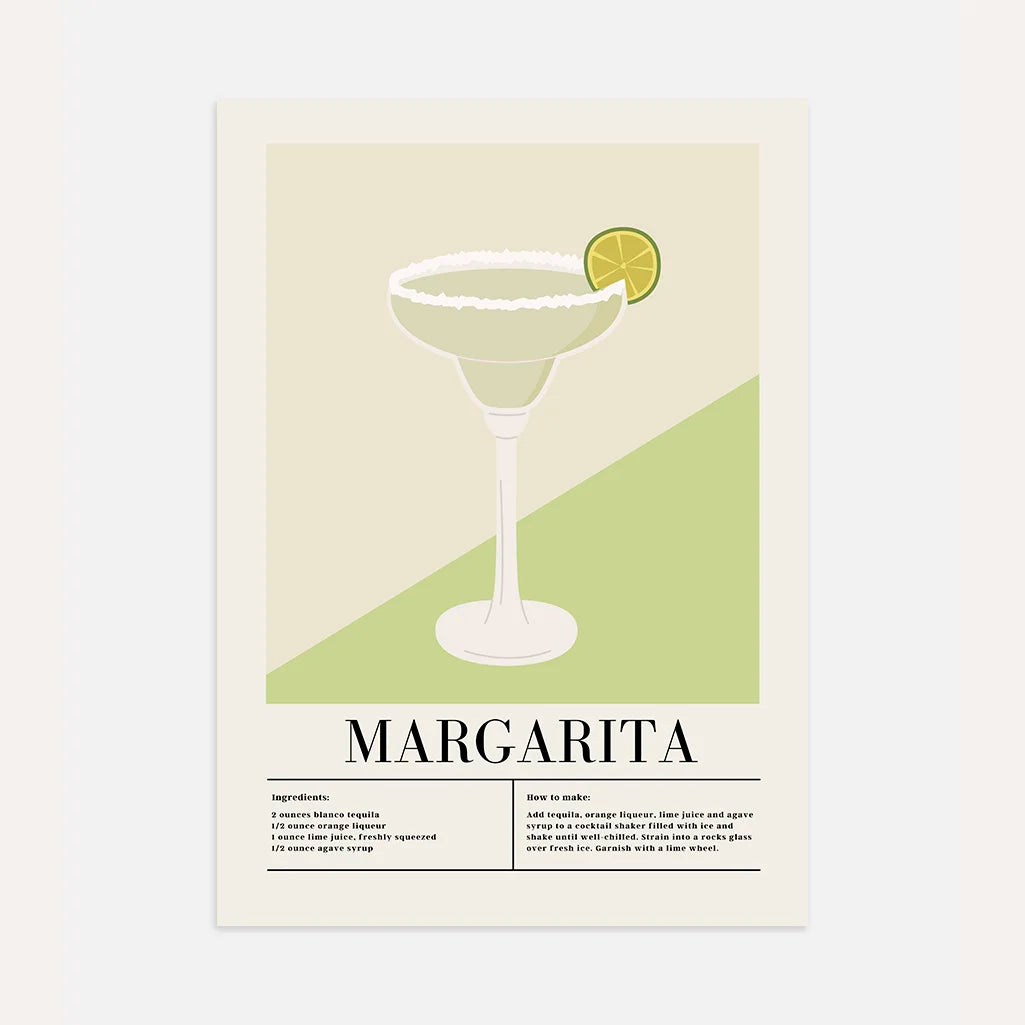 Póster ilustración Cóctel Margarita