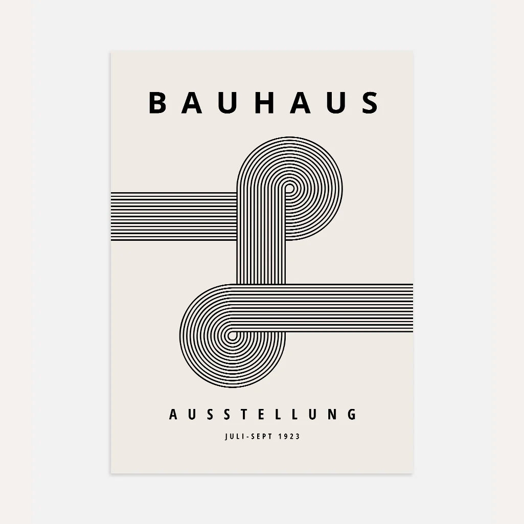 Bauhaus Simetría Lineal Póster