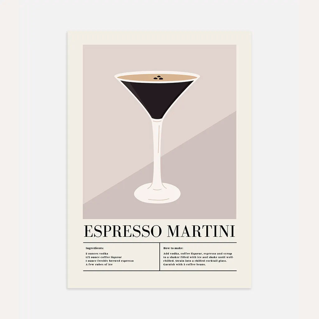 Póster Espresso Martini ilustración