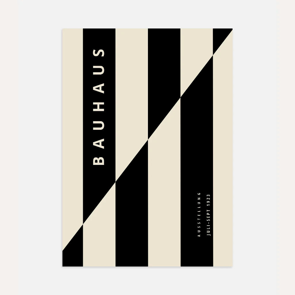 Bauhaus Negro Beige Póster
