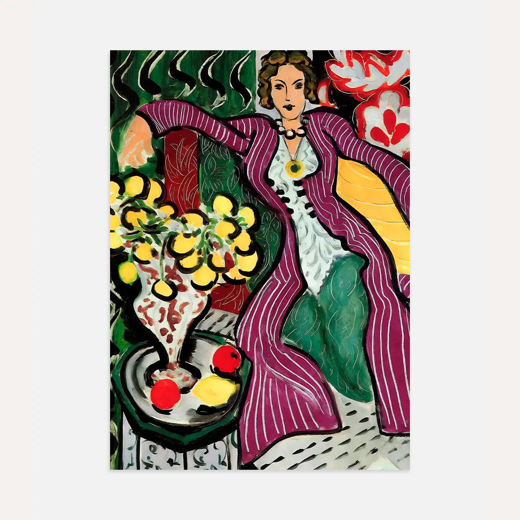 Henri Matisse Póster – Mujer con abrigo púrpura