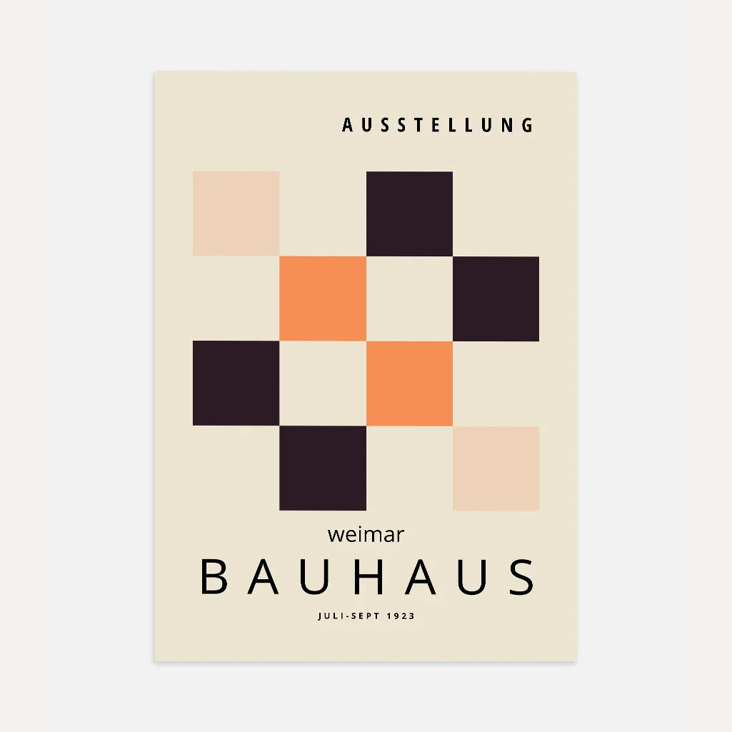Bauhaus Cuadrados Trama Póster