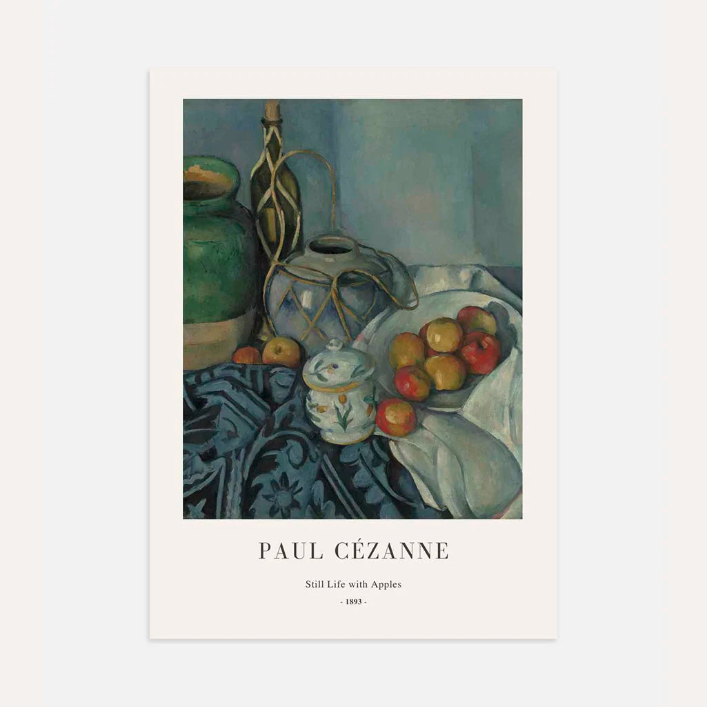 Paul Cézanne – Naturaleza muerta con manzanas Póster