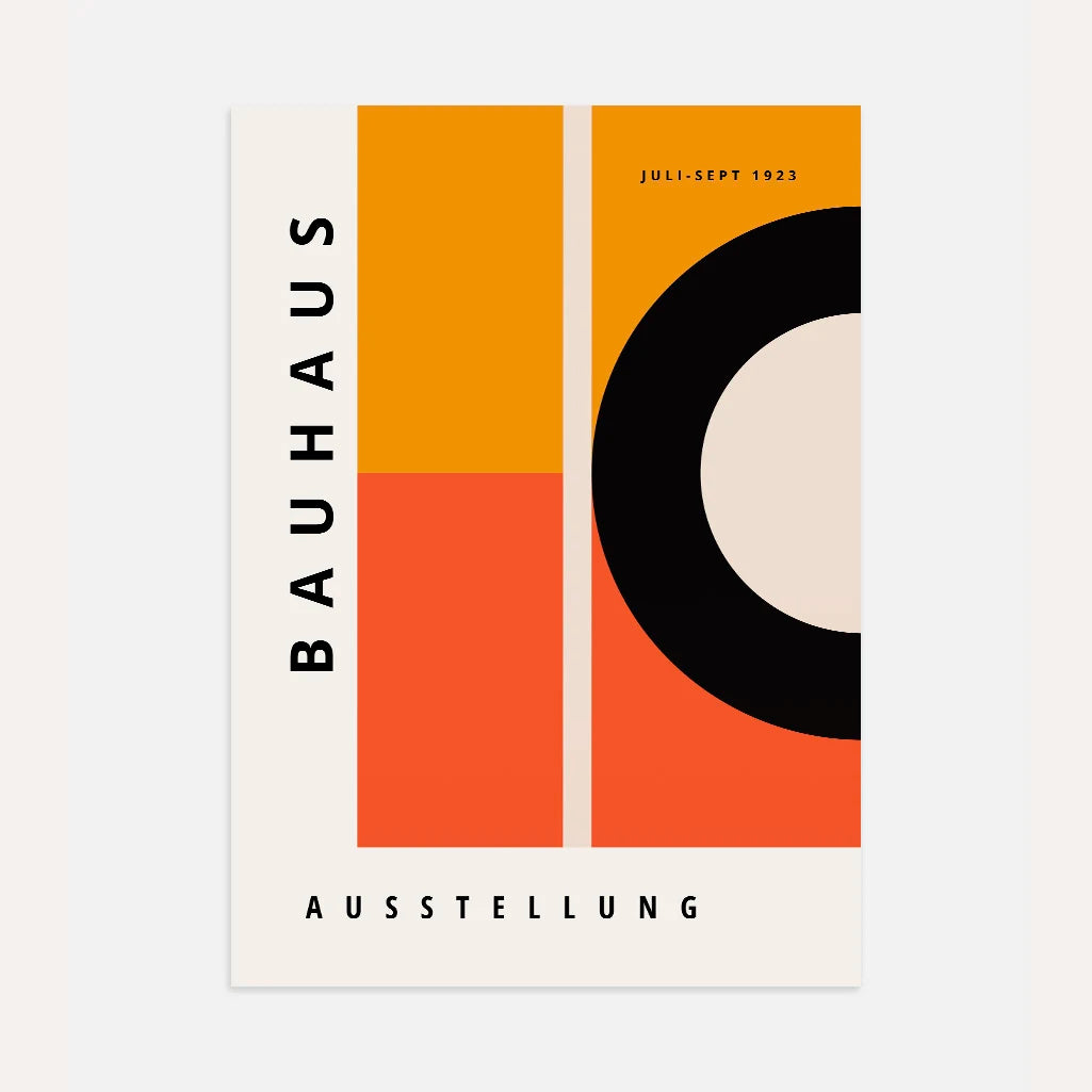 Bauhaus Naranja Ritmo Póster