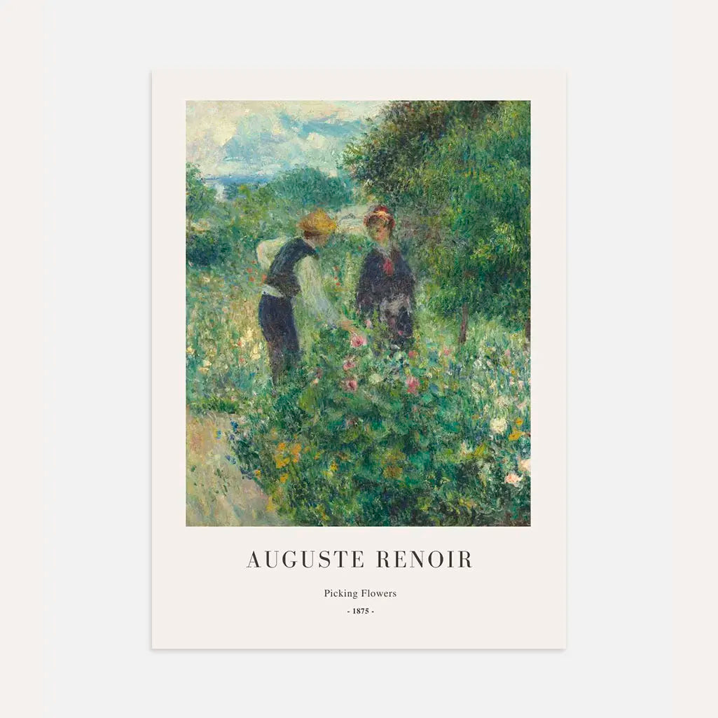 Auguste Renoir – Recogiendo flores Póster