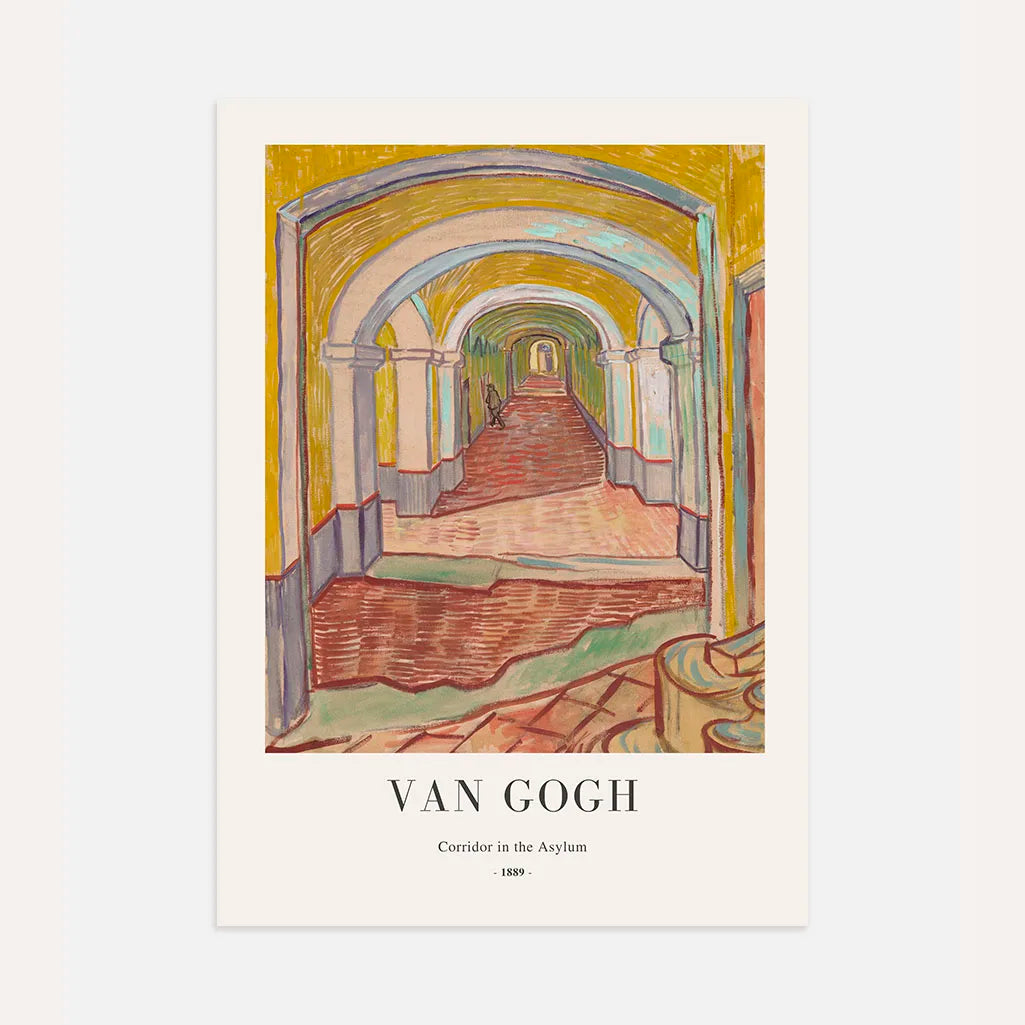Vincent van Gogh – Pasillo del asilo Póster