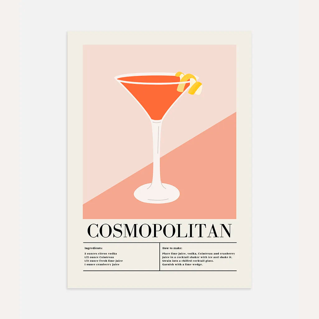 Póster Cóctel Cosmopolitan