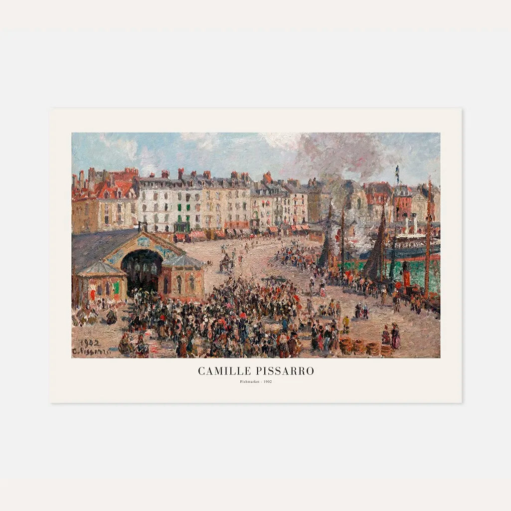 Camille Pissarro – Mercado de pescado Póster
