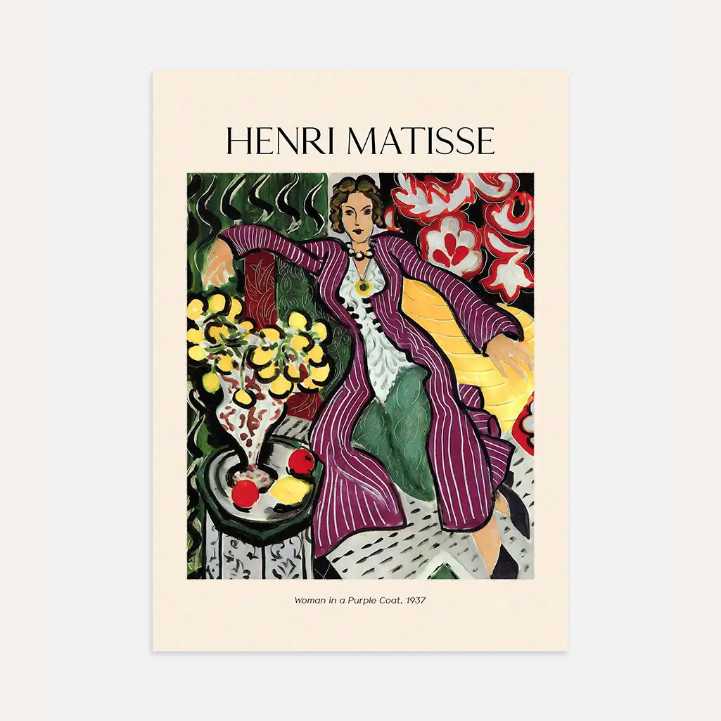 Henri Matisse Póster – Mujer con abrigo violeta