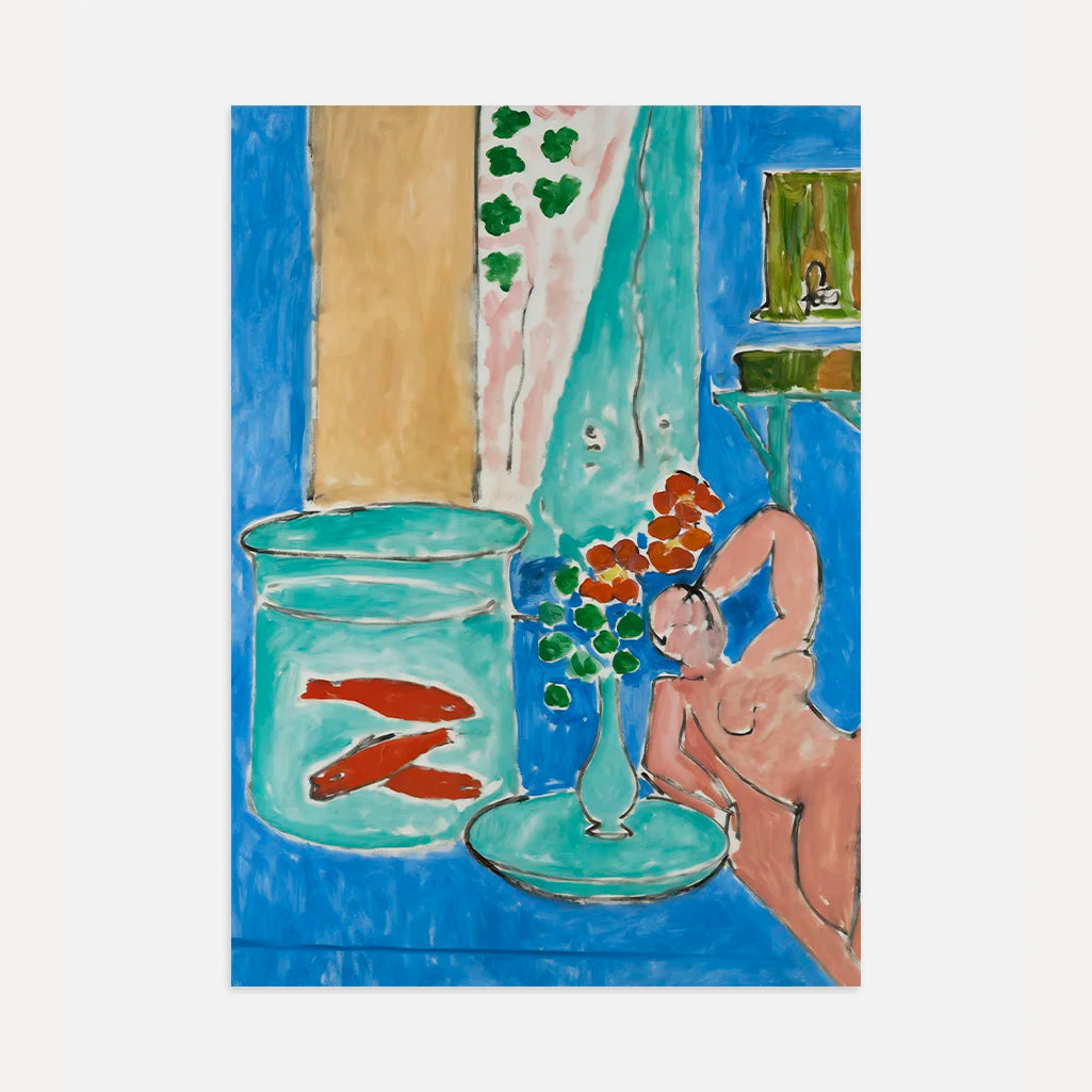 Henri Matisse Póster – Peces rojos y escultura