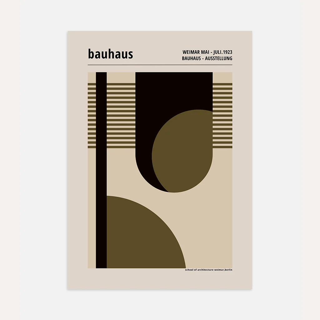 Bauhaus Ritmo Geométrico Póster