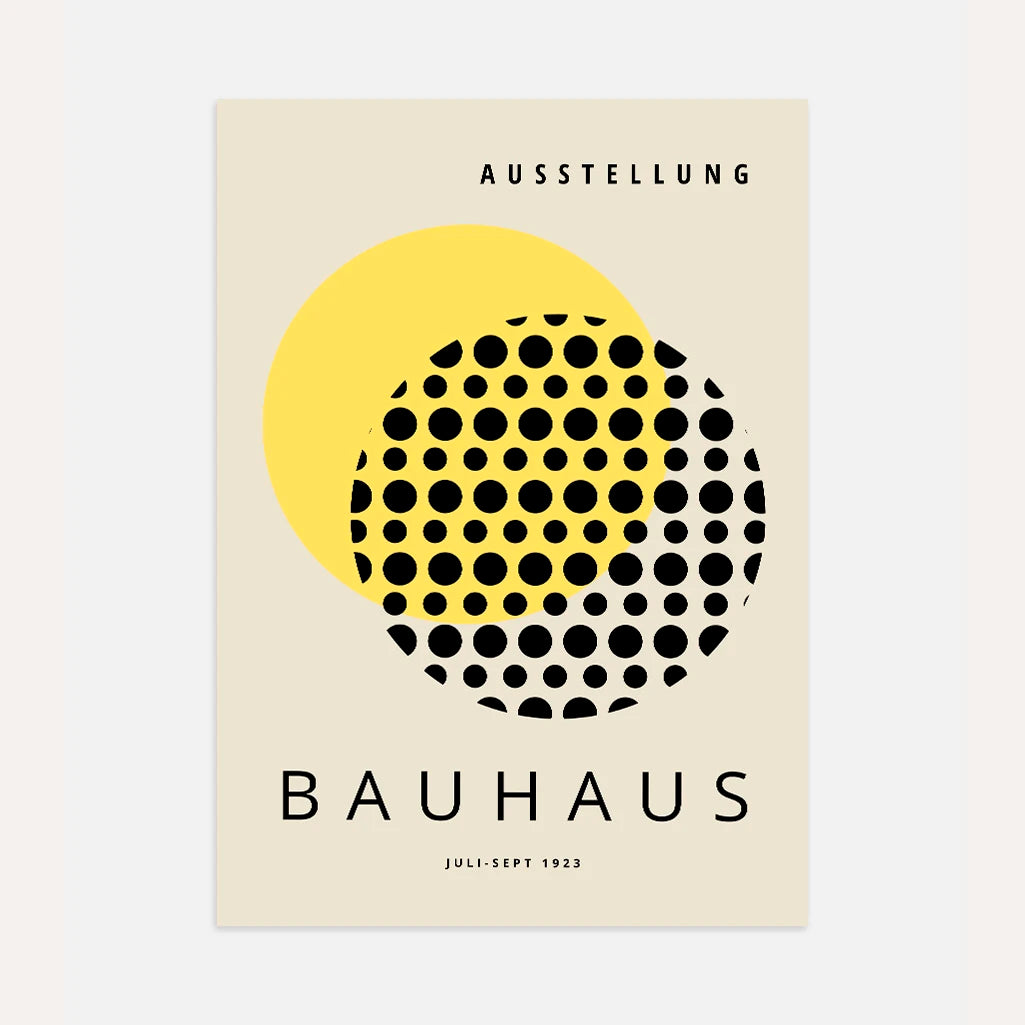 Bauhaus Sol Amarillo Póster