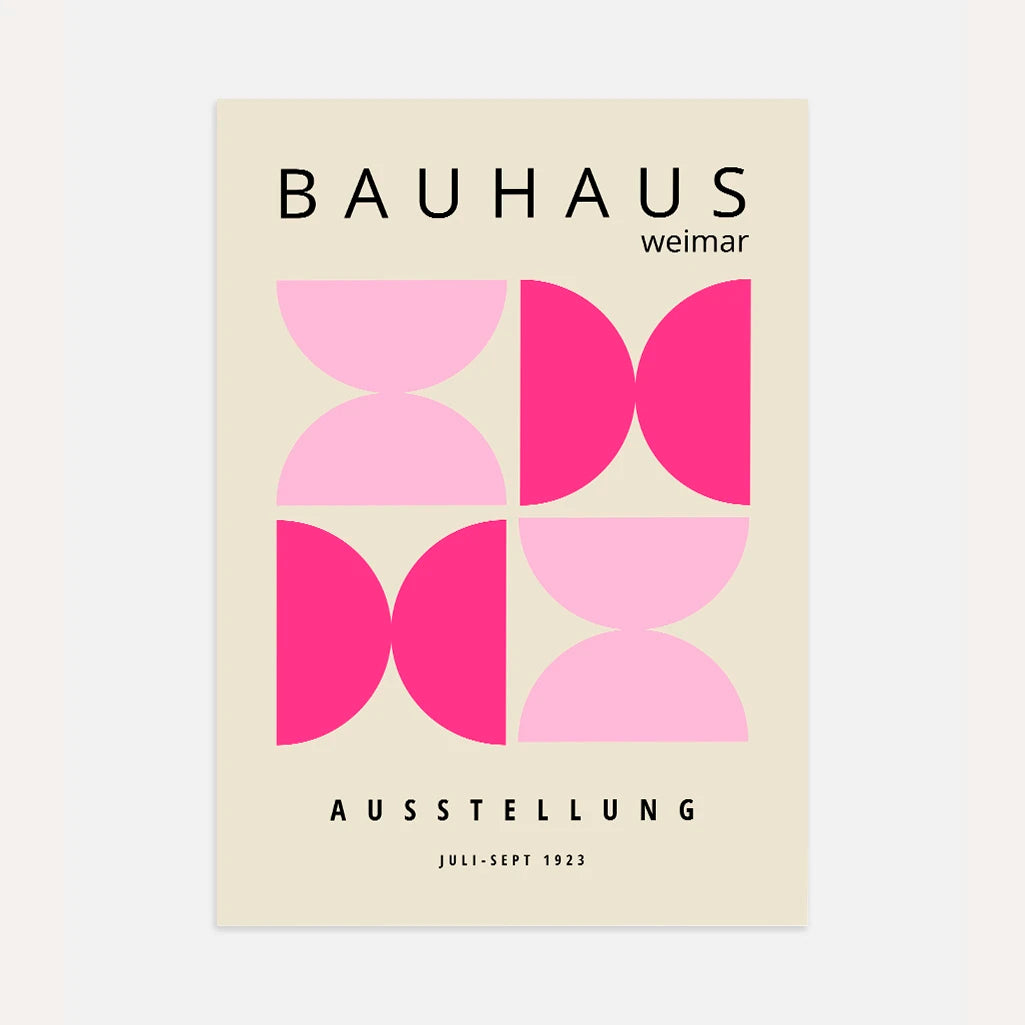 Bauhaus Rosa Impacto Póster