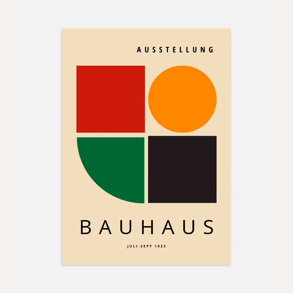 Bauhaus Verde Armonía Póster
