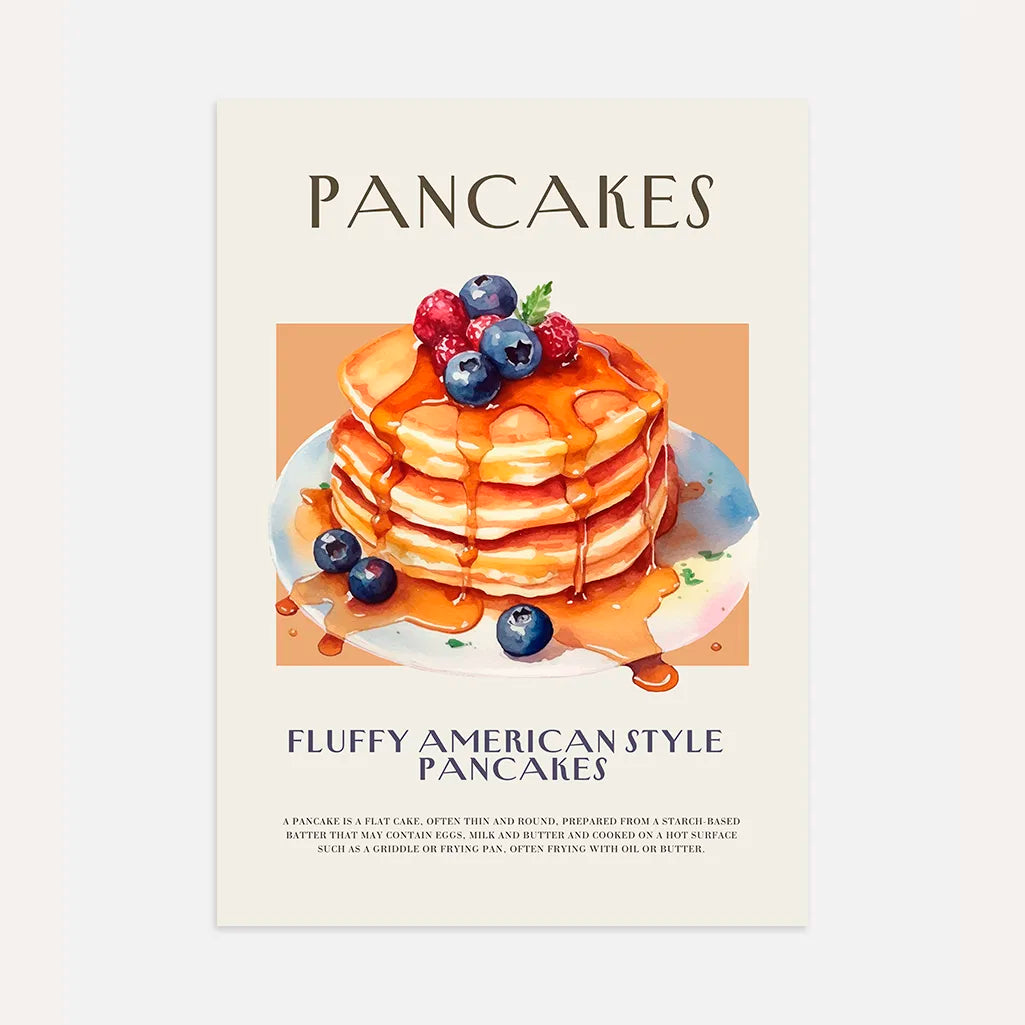 Póster Ilustración Pancakes