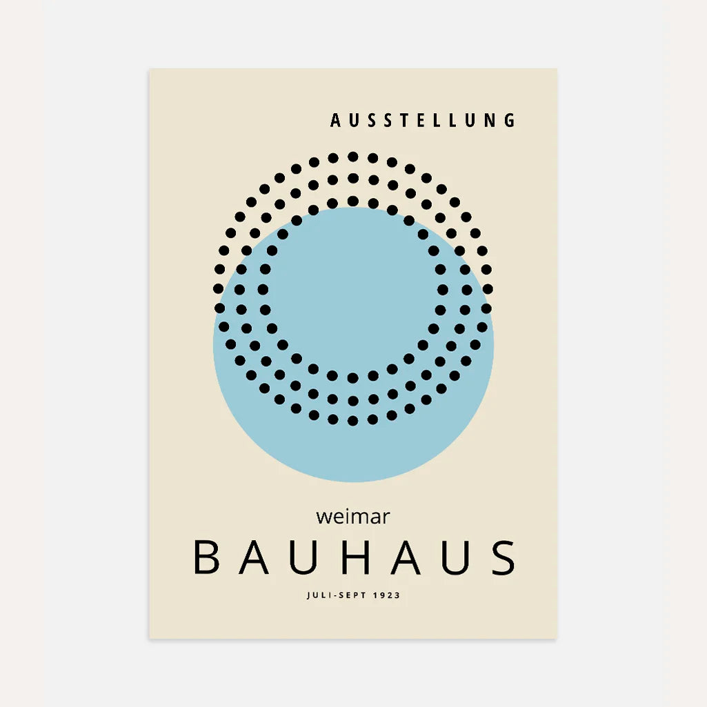 Bauhaus Azul Sereno Póster