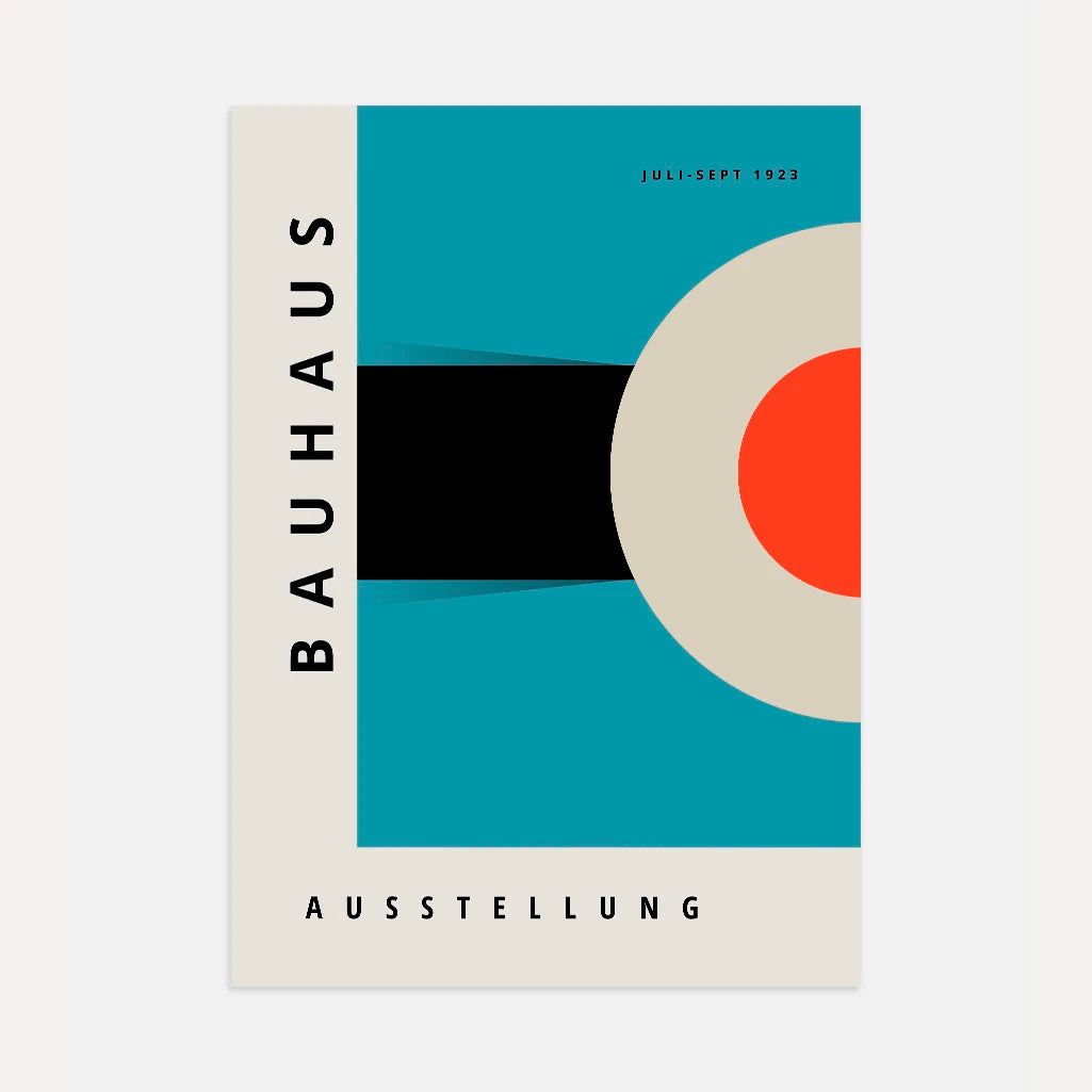 Póster Bauhaus Azul Cielo