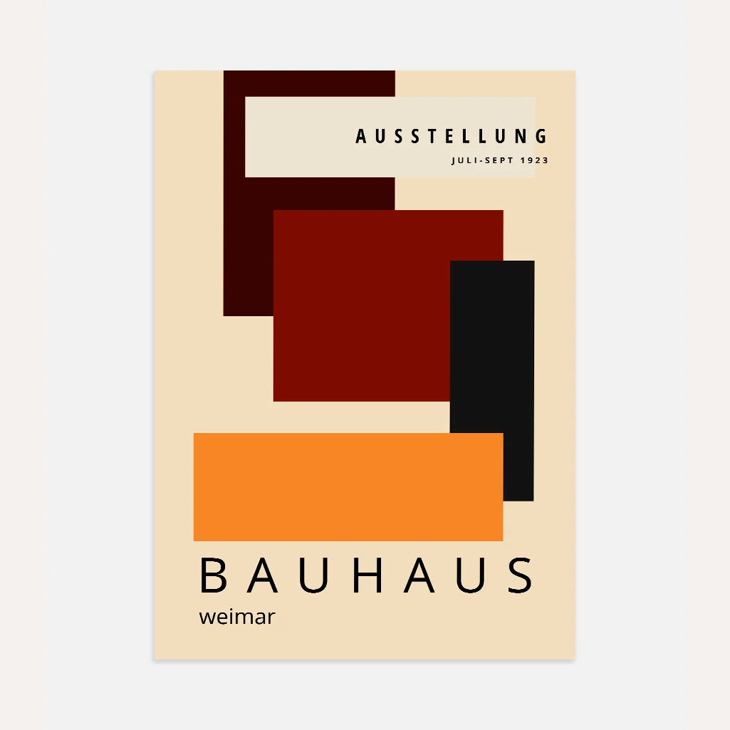Bauhaus Naranja Profundidad Póster