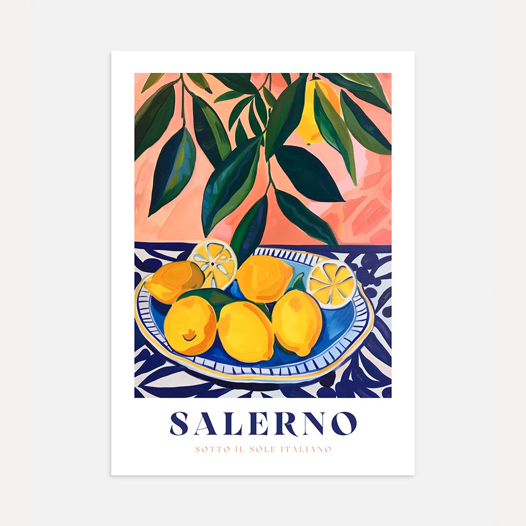 Póster Plato de Limones Salerno