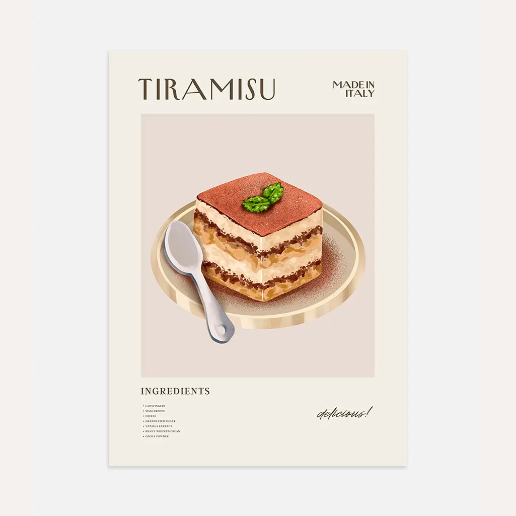 Póster Ilustración Tiramisú