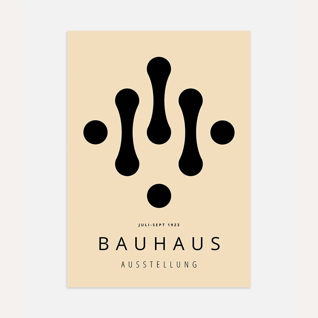 Póster Bauhaus Gotas Geometría