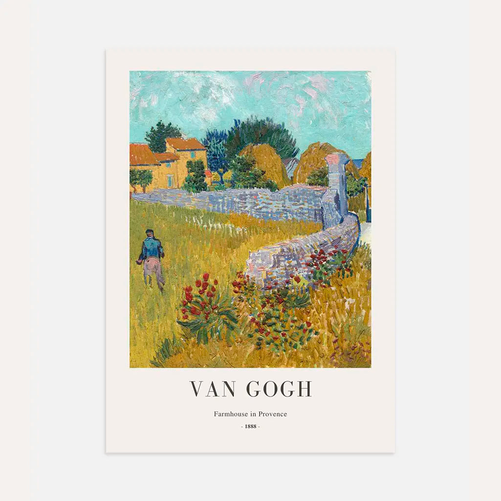 Póster Vincent van Gogh – Casa rural en Provenza