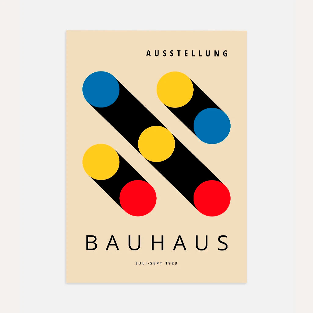 Bauhaus Sombras Círculos Póster