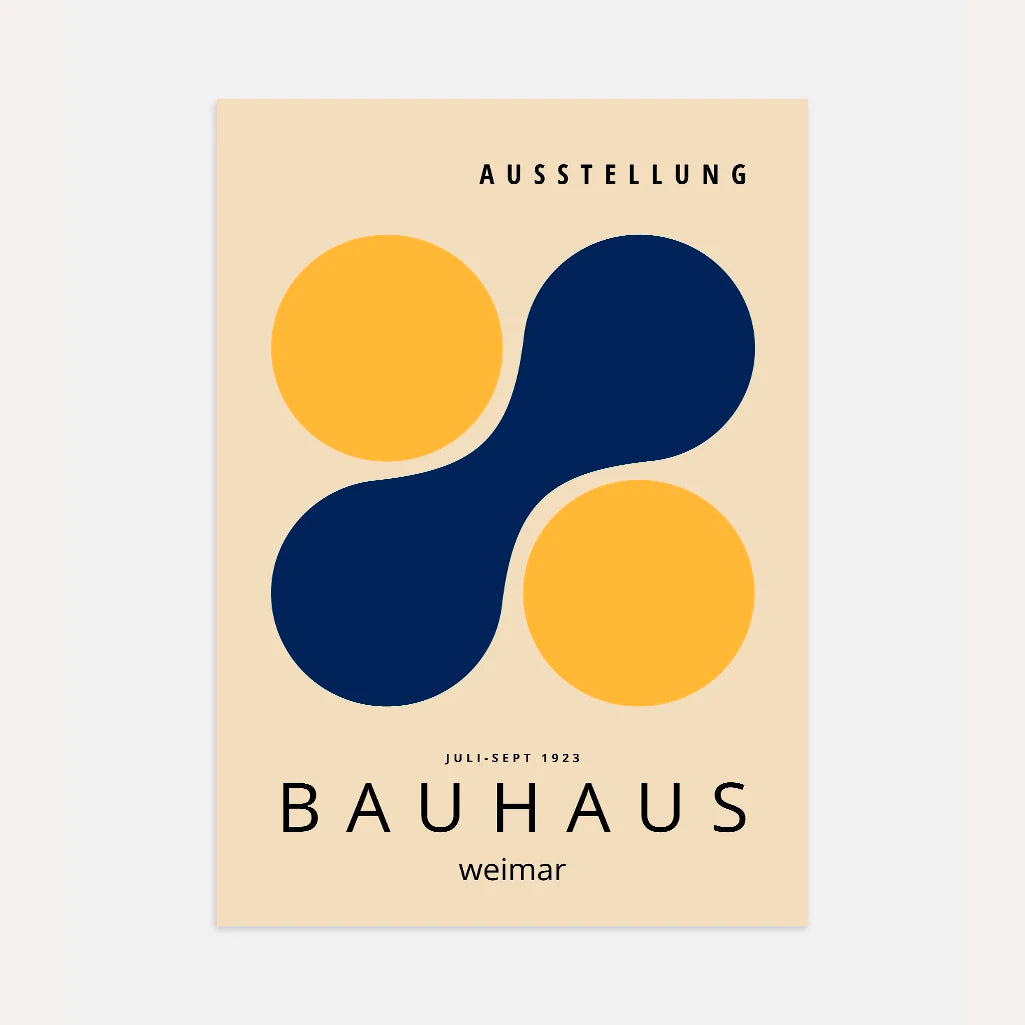 Bauhaus Círculos Amarillos Póster